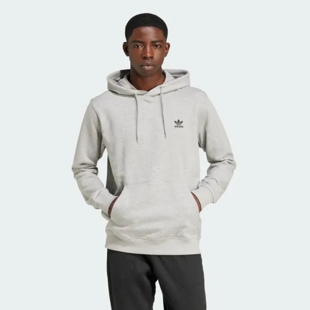 adidas Originals Trefoil Essentials Hoodie - Grey - Size L - Grey