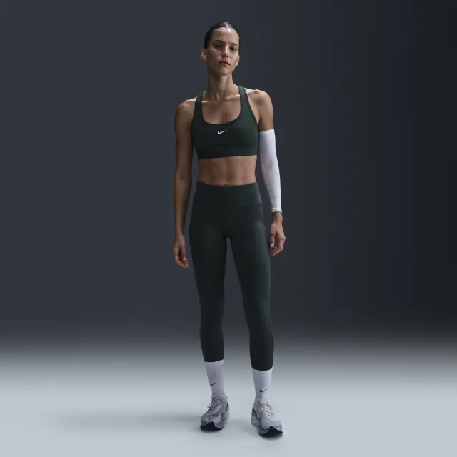 Nike Women's Epic Fast Pocket Running Leggings - Vintage Green/Reflective Silver -  Size: XS