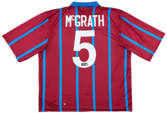 Asics 1993-95 Aston Villa Home Shirt McGrath #5 - 5/10 - (XXL)