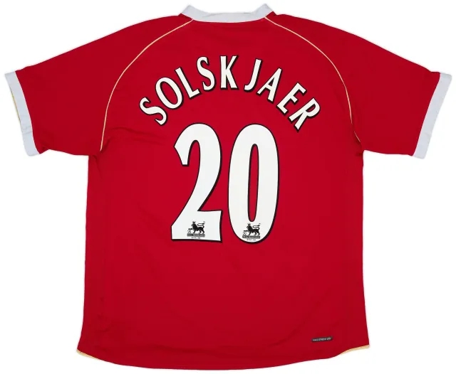 Nike 2006-07 Manchester United Home Shirt Solskjaer #20 - 5/10 - (XL)