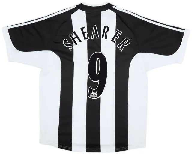 adidas 2001-03 Newcastle Home Shirt Shearer #9 - 7/10 - (XL)