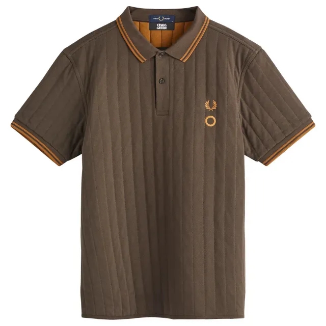 Fred Perry Men's x Craig Green Quilted Polo Raf Black