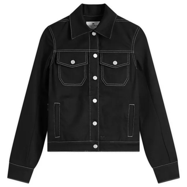 Courrèges Women's Denim Jacket Black/White