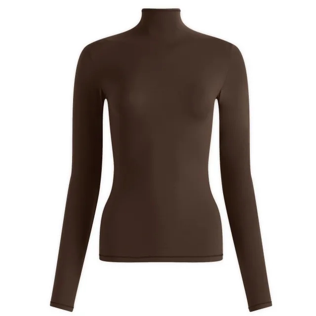 SKIMS Women's Fits Everybody Turtleneck Top Cocoa