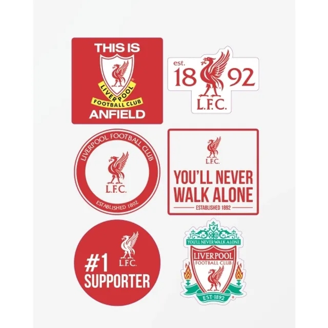 Liverpool FC LFC Multi Set Car Stickers