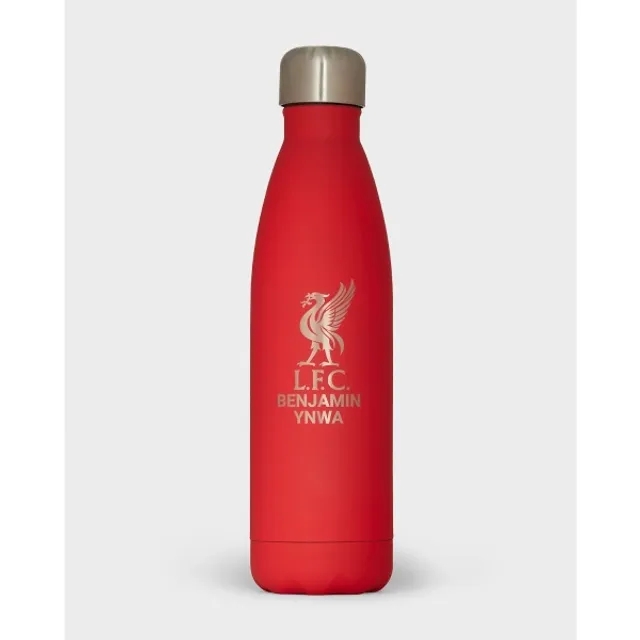 Liverpool FC LFC Liverbird Personalised Red Stainless Steel Water Bottle