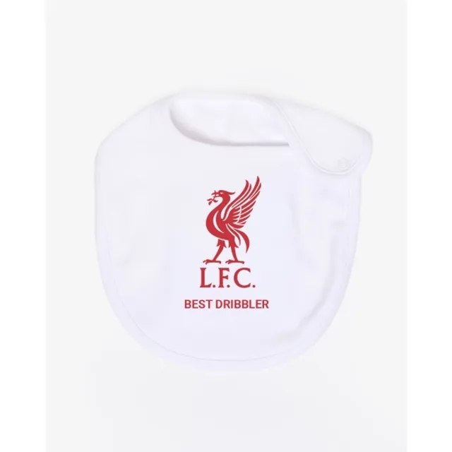 Liverpool FC LFC Baby Personalised Liverbird Bib White