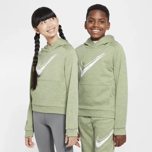 Nike Multi Stain Repel Older Kids' Therma-FIT Hoodie - Green - Polyester