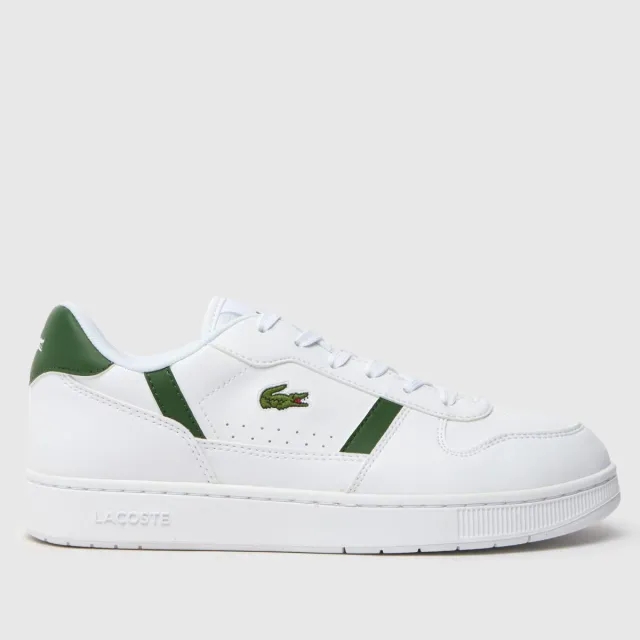 Lacoste Junior's T-Clip Set Sneakers - White & Dark Green