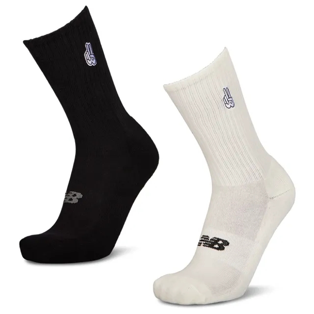 New Balance Crew 2 Pack Unisex Socks - White