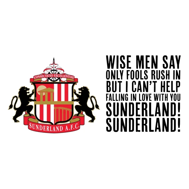 Sunderland Crest and Song Wall Sticker - 90cm width x 40cm height