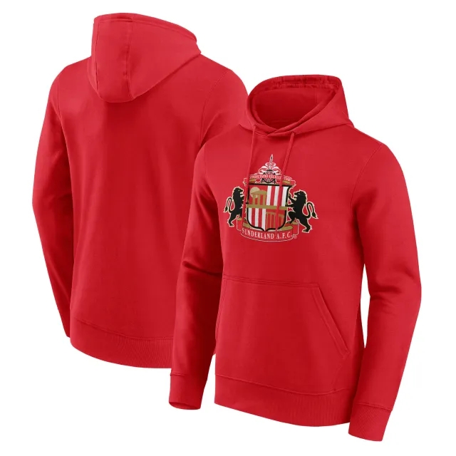 Fanatics Sunderland Essentials Primary Logo Graphic Hoodie - Red - Mens