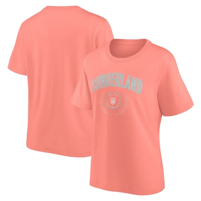 Fanatics Sunderland Rebel Academia Graphic Oversized T-Shirt - Coral Haze - Womens