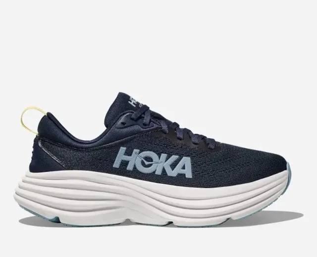 Hoka One One HOKA Women's Bondi 8 Road Running Shoes in Varsity Navy/White