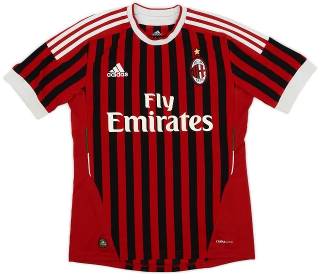 adidas 2011-12 AC Milan Home Shirt - 7/10 - (S)