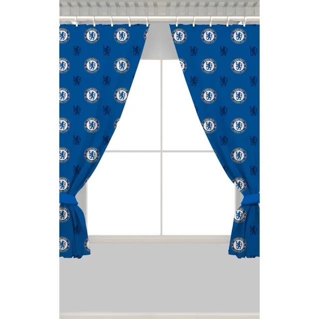 Chelsea Repeat Crest Curtains - 137cm
