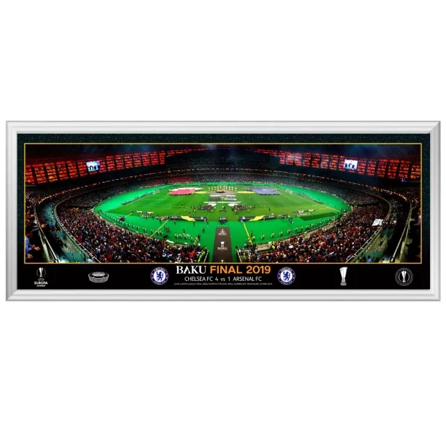 Chelsea Europa League Final 2019 Panoramic Print - 30 Inch