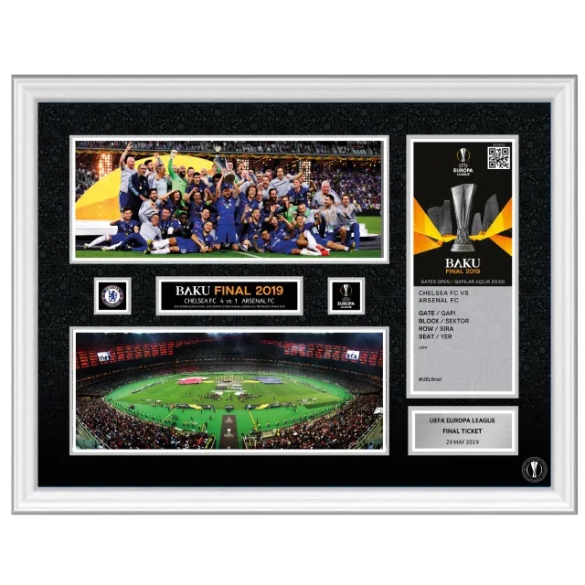 Chelsea Europa League Final 2019 Frame Your Own Ticket Print - 16x12 Inch