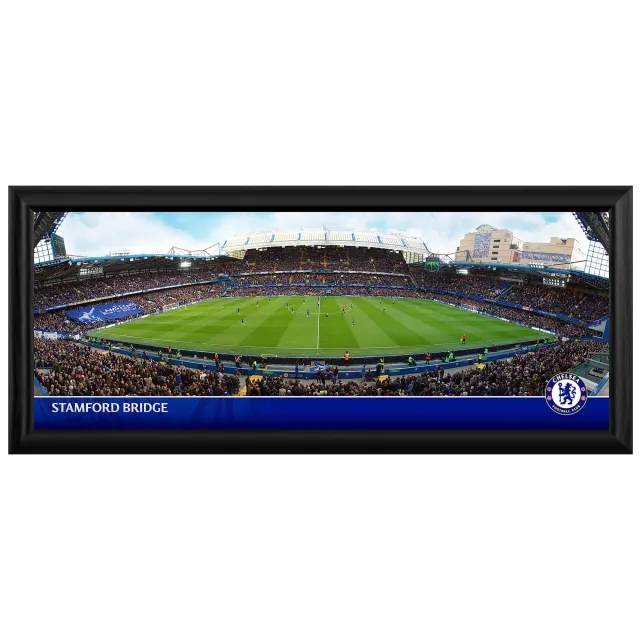 Chelsea Panoramic Stadium Framed Print - 30 Inch