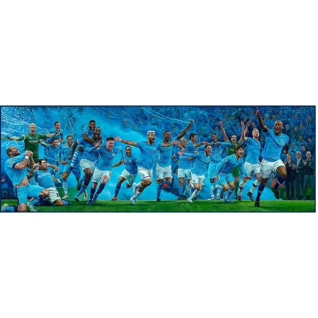 Manchester City Team of The Decade Canvas Print - 130 x 43cm