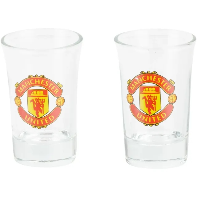 Manchester United Crest Shot Glasses - Two Pack