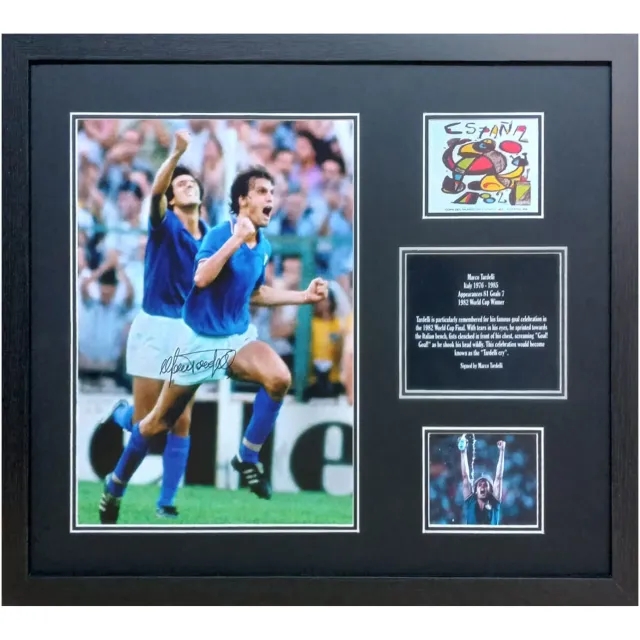 Champion Marco Tardelli Signed Italy 1982 World Cup Final Photo - Framed