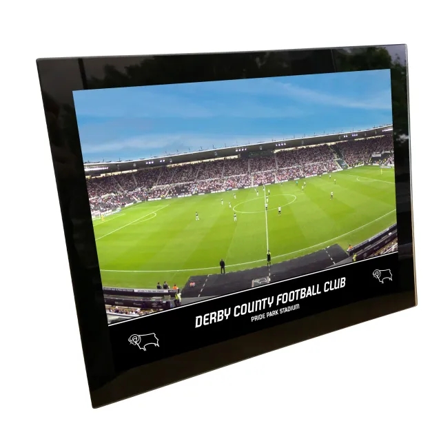 Derby County Panoramic Stadium Kick Off Glass Frame - 8 x 6 Inch