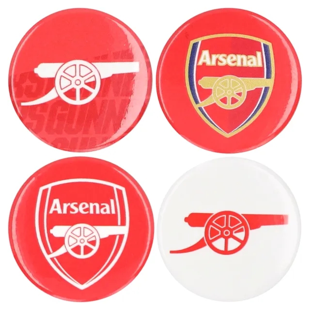 Arsenal 25mm Button Badge Set - 4 Pack
