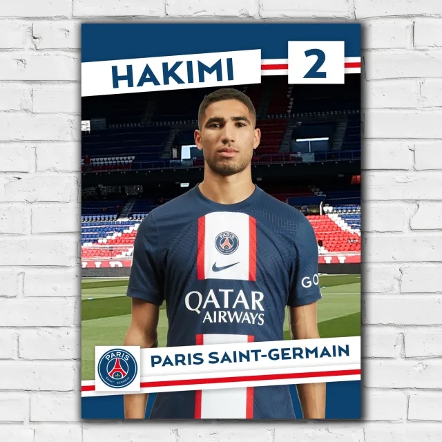 Paris Saint-Germain Hakimi Print - A3