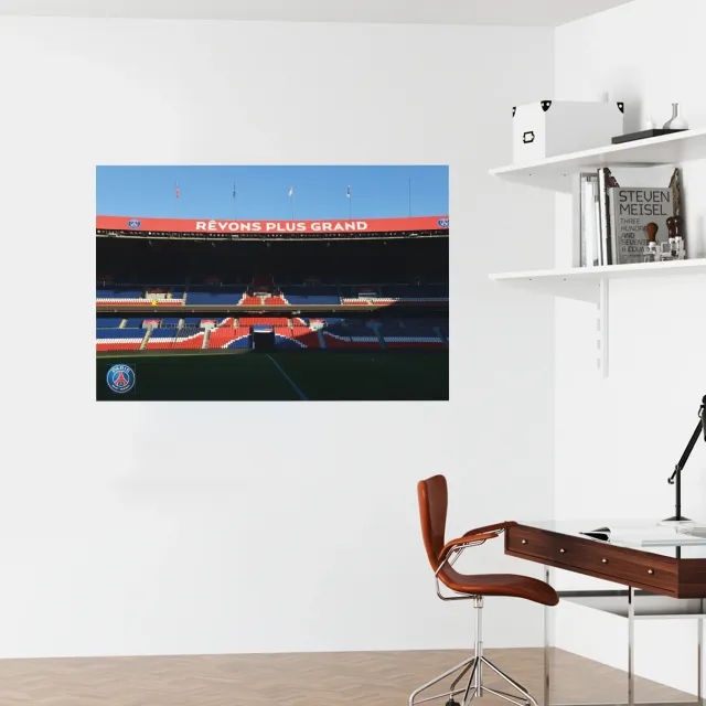 Paris Saint-Germain Stadium Revons Plus Grand Wall Sticker - 90cm x 60cm