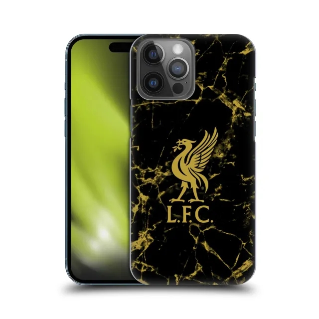 Liverpool Liverbird Marble Phone Case - Black/Gold - iPhone