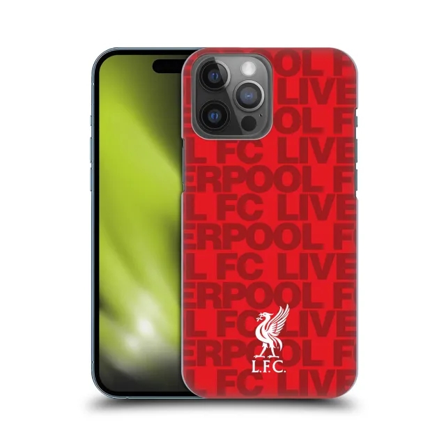 Liverpool Liverbird Word Block Hard Back Phone Case - Red - iPhone