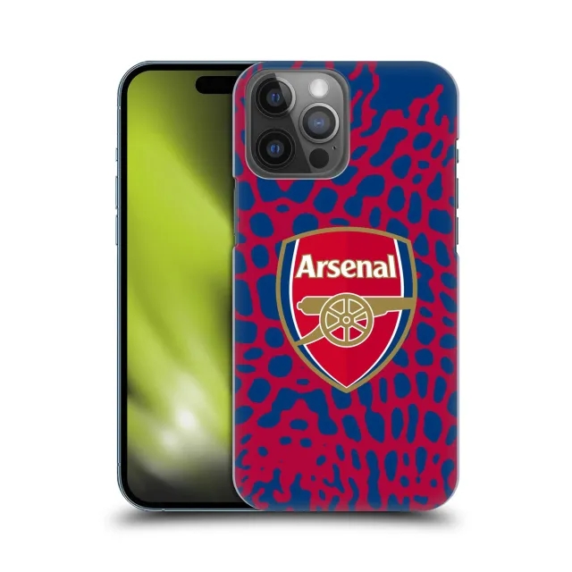 Arsenal Animal Pattern Hard Back Phone Case - Red/Blue - iPhone