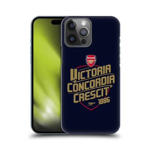 Arsenal Victoria Concordia Crescit Hard Back Phone Case - Navy - iPhone