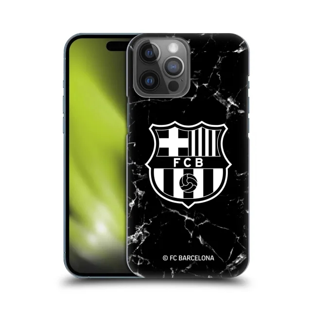 Barcelona Marble Hard Back Phone Case - Black - iPhone