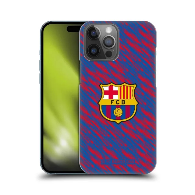 Barcelona Glitch Hard Back Phone Case - Red/Blue - iPhone