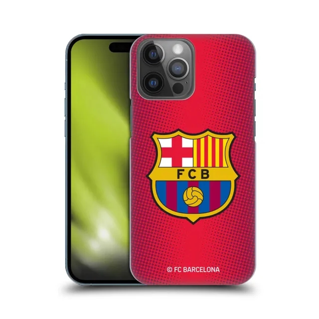 Barcelona Halftone Hard Back Phone Case - Red - iPhone