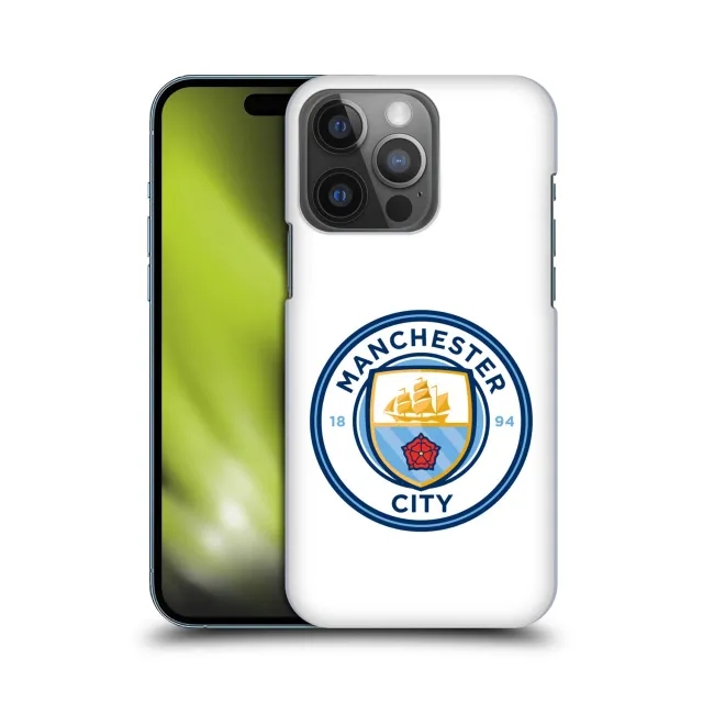 Manchester CIty Crest Hard Back Phone Case - White - iPhone