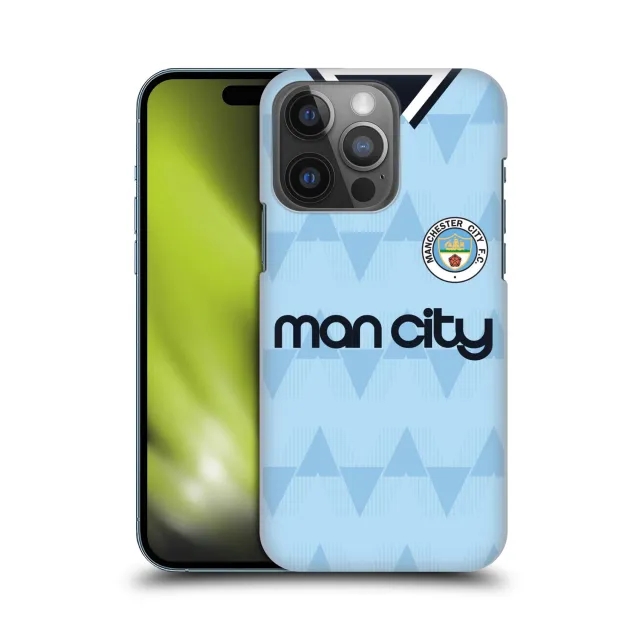 Manchester CIty 1989 Home Retro Kit Hard Back Phone Case - Sky - iPhone
