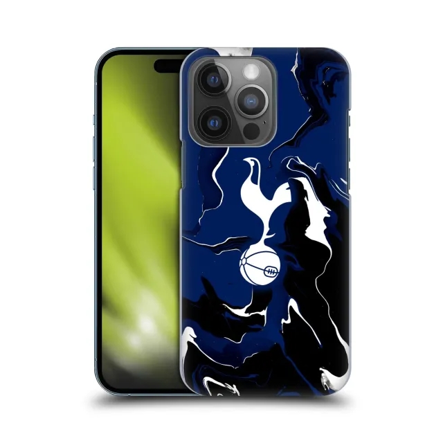 Tottenham Hotspur Marble Badge Hard Back Phone Case Compatible - Blue -iPhone