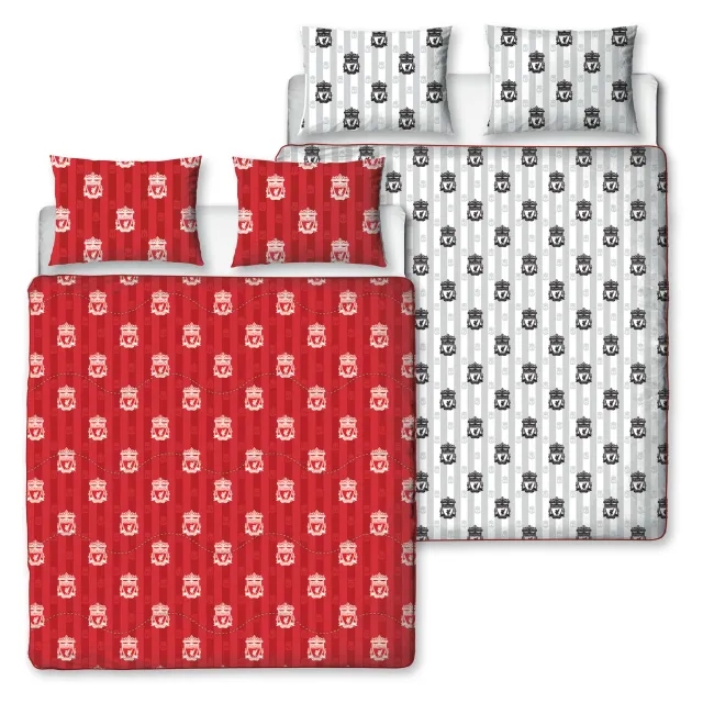Liverpool Stripe Coverless 10.5 Tog Double Duvet - 100% Polyester Microfibre