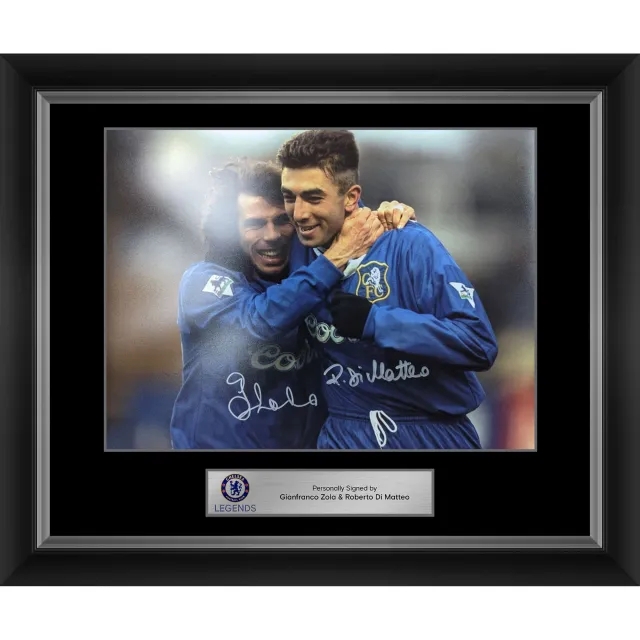Chelsea Gianfranco Zola & Roberto Di Matteo – Signed Framed Print