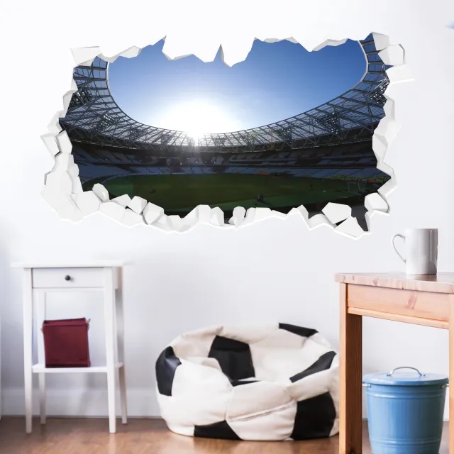 West Ham United Inside Stadium Broken Wall Sticker - 90cm width x 50cm height