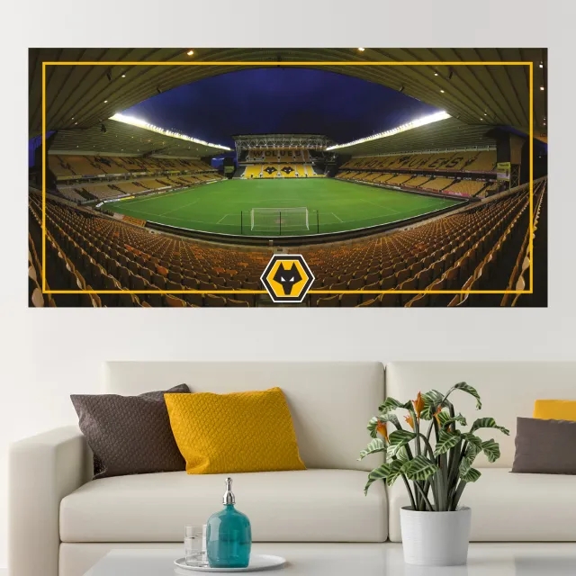 Wolverhampton Wanderers Stadium Wall Sticker - 90cm width x 45cm height