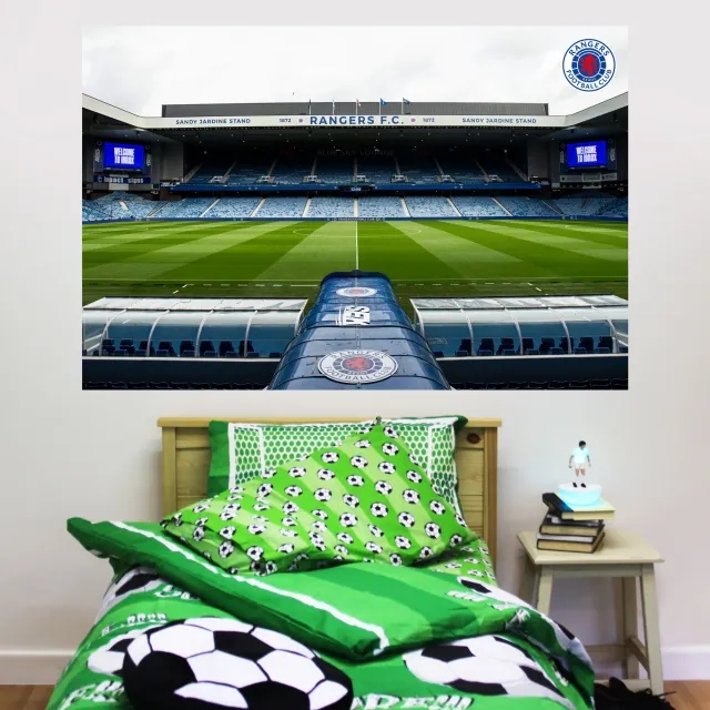 Glasgow Rangers Sandy Jardine Stand Stadium Wall Sticker - 90cm width x 60cm height