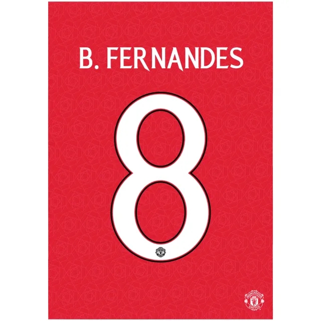 Manchester United Bruno Fernandes Shirt Design Print - A3