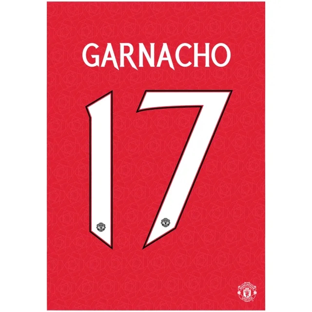 Manchester United Garnacho Shirt Design Print - A3