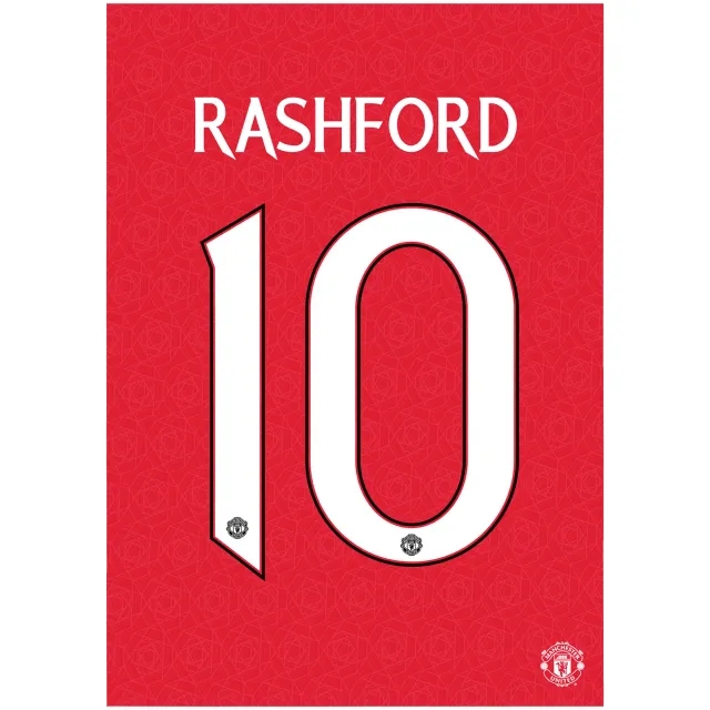 Manchester United Rashford Shirt Design Print - A3