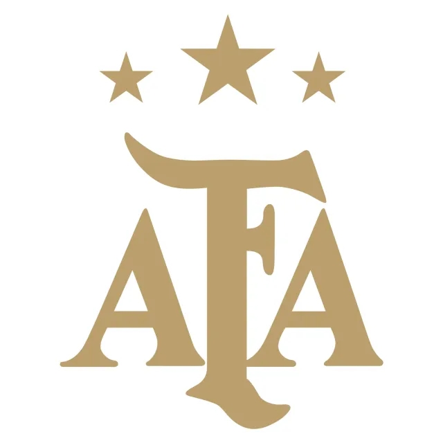 Argentina AFA Logo Gold Wall Sticker - 60cm height x 45cm widthh