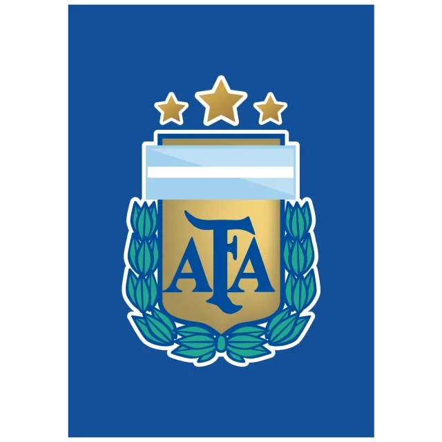 Argentina Crest Dark Blue Background Print - Unframed A3